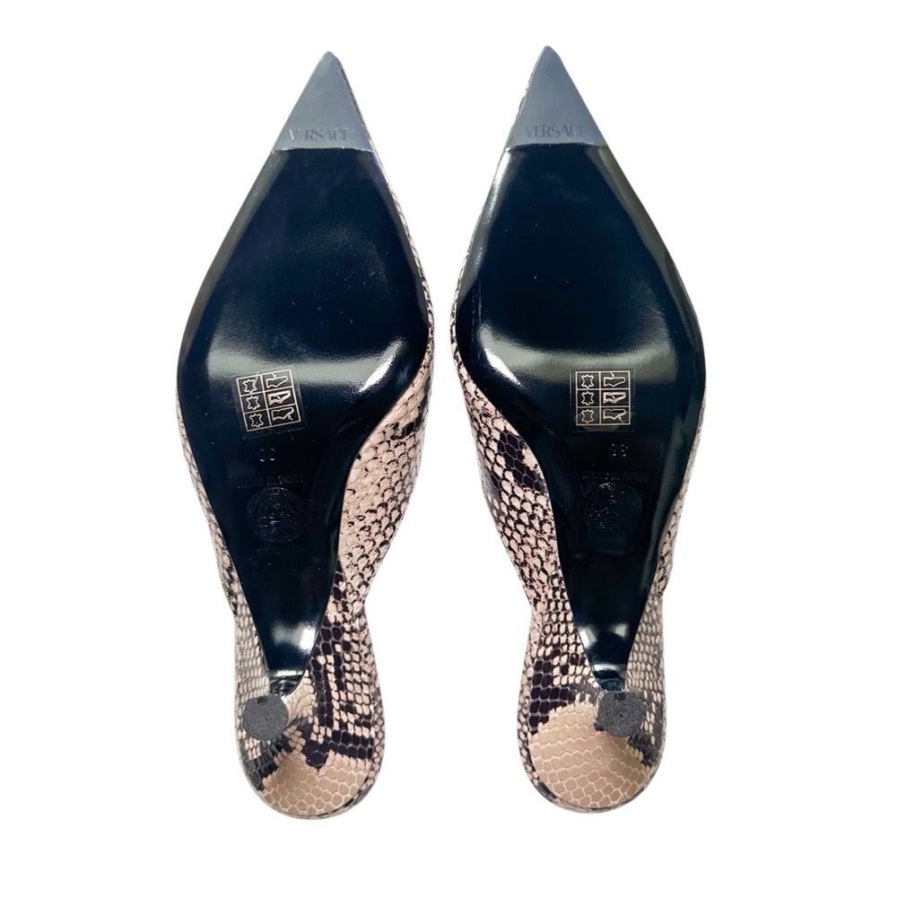 Versace Python Mule Kitten Heels - image 6